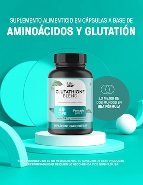 Glutathione Blend Life360+ con l-glutamina de 60 cápsulas