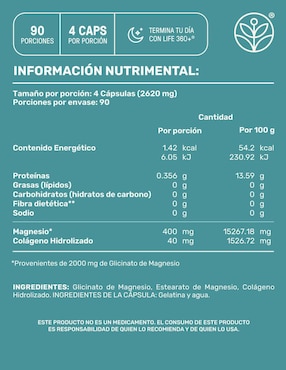 Magnesium Glycinate Platinum Life360+ con magnesio