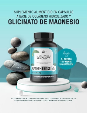 Magnesium Glycinate Platinum Life360+ con magnesio