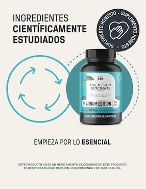 Magnesium Glycinate Platinum Life360+ con magnesio