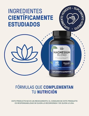 Magnesium Blend Life360+ con magnesio de 30 cápsulas