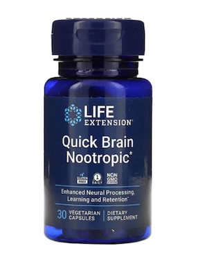 Nootrópico de acción rápida para el cerebro Life Extension con vitaminas, aminoácidos azufrados y minerales de 30 cápsulas