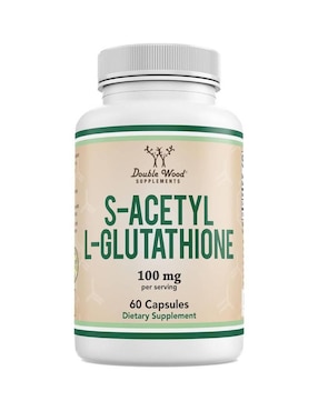 S-Acetyl L-Glutathione Double Wood con glutatión de 60 cápsulas