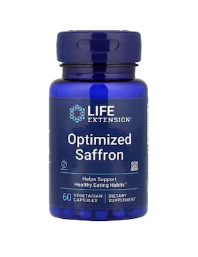 Azafrán Optimizado Life Extension con vitaminas, aminoácidos azufrados y minerales de 60 cápsulas