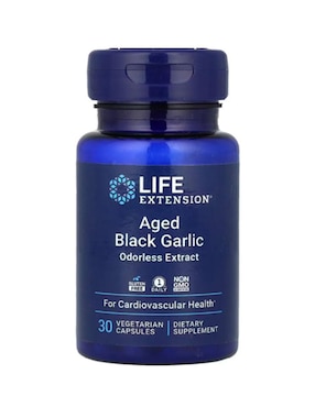 Ajo negro añejado Life Extension con vitaminas, aminoácidos azufrados y minerales de 30 cápsulas