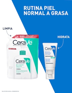 Refill para gel limpiador Cerave para pieles normal y mixta