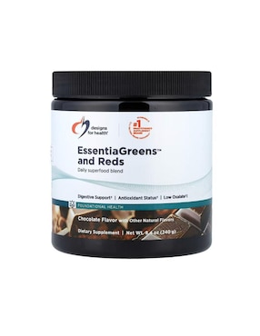 EssentiaGreens Designs For Health con vitaminas y minerales sabor chocolate de 240 g