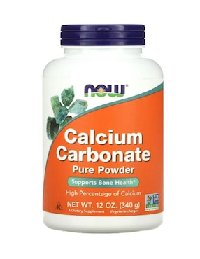Carbonato de calcio Now con calcio de 340 g
