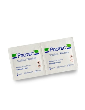 Set de toallas húmedas Protec Toallas con alcohol 100 piezas