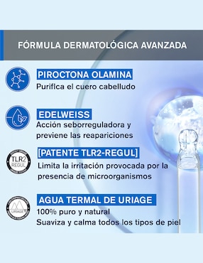 Shampoo hidratante para cabello normal D.S Hair Equilibrant Uriage 500 ml