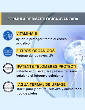 Protector solar FPS 50+ Bariesun Creme Claire T Uriage 50 ml