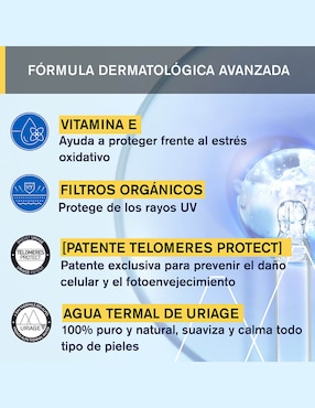 Protector solar FPS 50+ Bariesun Creme Doree T Uriage 50 ml