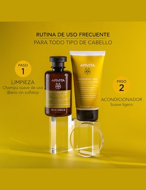 Shampoo hidratante para cabello normal Con miel Apivita 250 ml