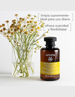 Shampoo hidratante para cabello normal Con miel Apivita 250 ml