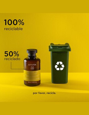 Shampoo hidratante para cabello normal Con miel Apivita 250 ml