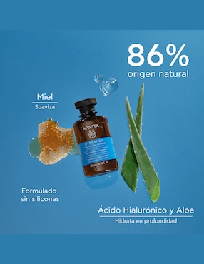 Shampoo hidratante para cabello seco Con Ácido Hialurónico Apivita 250 ml