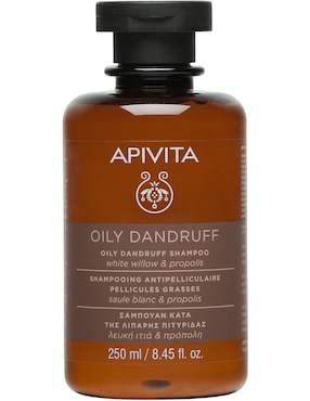 Shampoo dermatológico caspa grasa para cabello contra la caspa grasa Apivita Oily Dandruff 250 ml