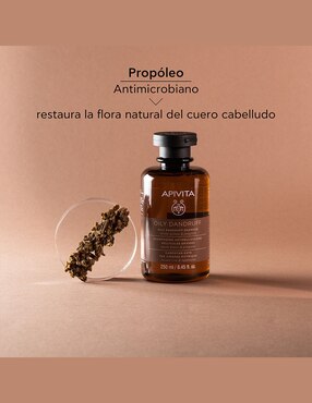 Shampoo dermatológico caspa grasa para cabello contra la caspa grasa Apivita Oily Dandruff 250 ml
