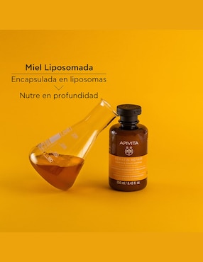 Shampoo reparador para cabello seco Con Miel y Keratina Apivita 250 ml