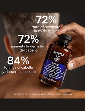 Shampoo anticaída para cabello débil para caballero Apivita Tonic 250 ml