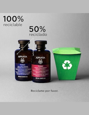 Shampoo anticaída para cabello débil para caballero Apivita Tonic 250 ml