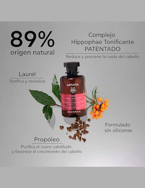 Shampoo anticaída para cabello débil Apivita Tonic 250 ml