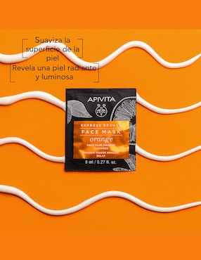 Mascarilla facial Orange para hidratar Apivita Express Beauty