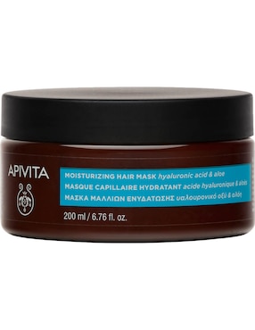 Mascarilla para cabello hidratante con ácido hialuronico Apivita Hyaluronic hydra 200 ml