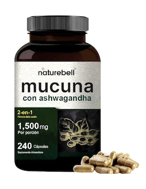 Mucuna Pruriens con Ashwagandha Naturebell con ashwagandha de 240 cápsulas