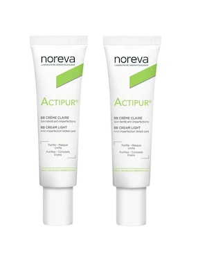 Set de crema facial recomendada para acné día Noreva Actipur para piel sensible