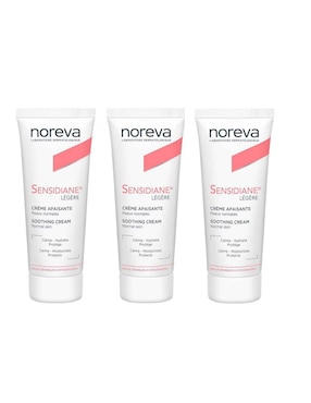 Set de crema facial recomendada para calmar y aliviar la piel de día y noche Noreva para piel sensible