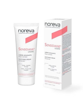 Set de crema facial recomendada para calmar y aliviar la piel de día y noche Noreva para piel sensible