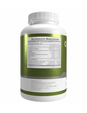 MCT, K2+D3 Entera con vitamina k2 y vitamina d3 de 180 cápsulas