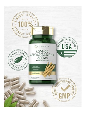 Ksm-66 Ashwagandha Carlyle con ashwagandha ksm-66 de 70 cápsulas