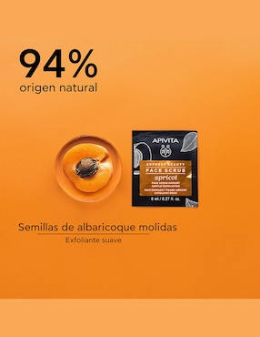 Mascarilla facial apricot para exfoliar Apivita Express Beauty