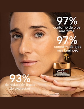 Crema para contorno de ojos recomendada para revitalizar día y noche Apivita para todo tipo piel