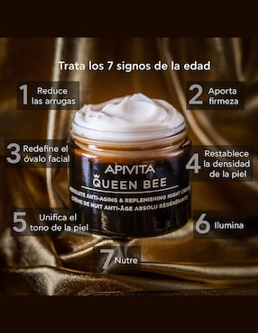 Crema facial recomendada para revitalizar noche Apivita para todo tipo piel
