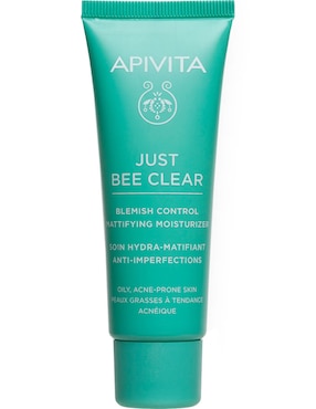 Crema facial recomendada para matificar e hidratar día y noche Apivita Just bee clear para piel mixta y grasa