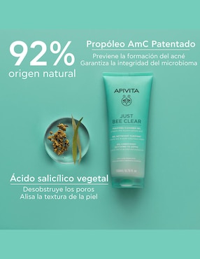 Limpiador facial Just Bee Clear Apivita Acne Line para acné