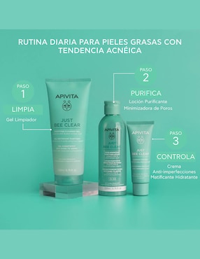 Limpiador facial Just Bee Clear Apivita Acne Line para acné