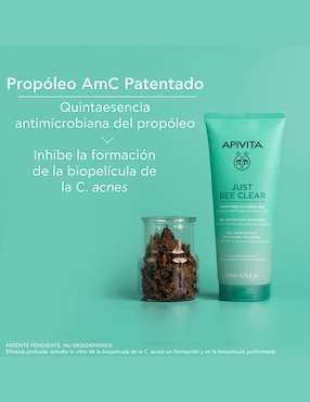 Limpiador facial Just Bee Clear Apivita Acne Line para acné