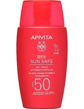 Protector solar FPS 50+ Dry Touch Invisible Face Fluid Apivita Bee Sun Safe 50 ml