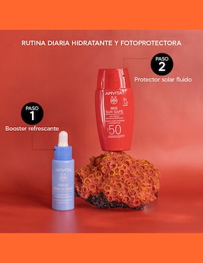 Protector solar FPS 50+ Dry Touch Invisible Face Fluid Apivita Bee Sun Safe 50 ml