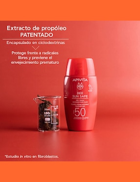 Protector solar FPS 50+ Dry Touch Invisible Face Fluid Apivita Bee Sun Safe 50 ml