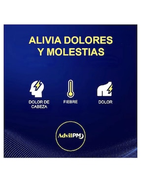 Tabletas para desinflamar y aliviar dolor intenso Advil Pm Nocturno