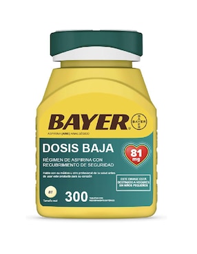 Tabletas para desinflamar y aliviar dolor intenso Aspirina Bayer 81mg baja dosis