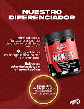 Mens-T Bpn Pro con fenogreco ( trigonella foenum-graecum) de 60 cápsulas