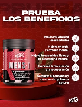 Mens-T Bpn Pro con fenogreco ( trigonella foenum-graecum) de 60 cápsulas
