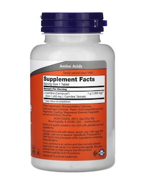 L-Carnitine Now de 50 tabletas