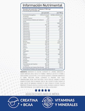 Men´s Multi Vitamin Suplemento alimenticio Forzagen tabletas para hombre